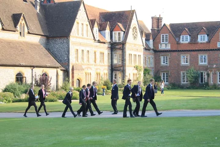 Students on the lawn