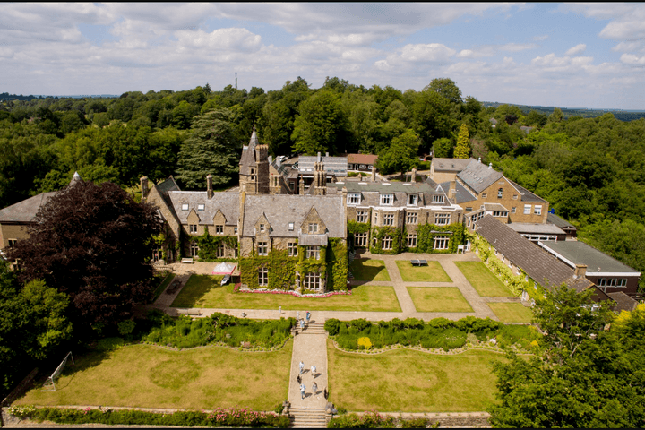 Brambletye School and grounds from above
