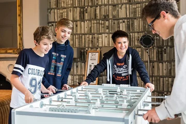 Table football in the boarding house