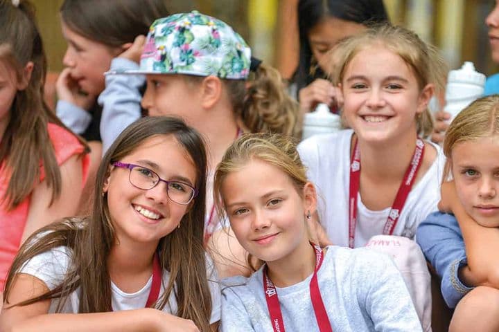 Smiling students at Camp Dragon, Oxford