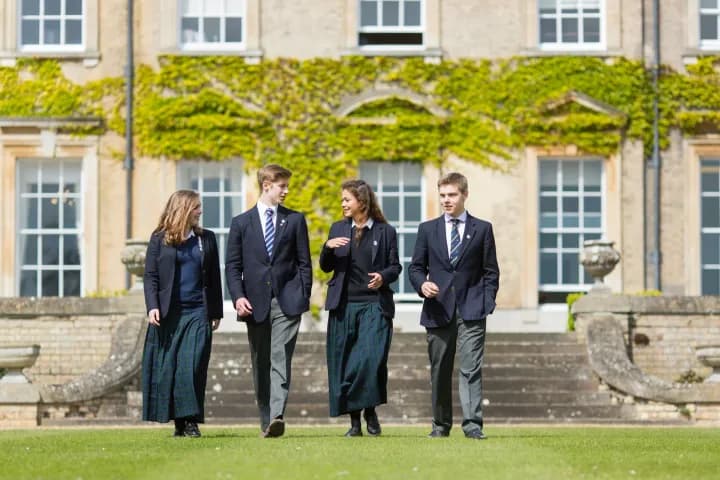 Students outside the main hall