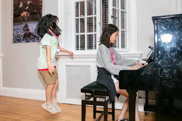 Music and dance in a practice room