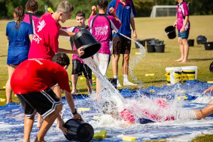 Water games on the lawn