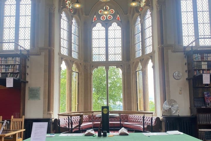 Welcome desk for Harrow School summer courses