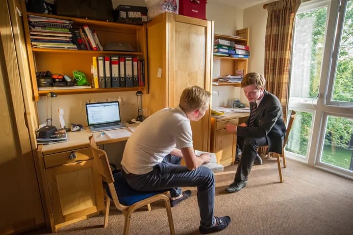 Students in a boarding study