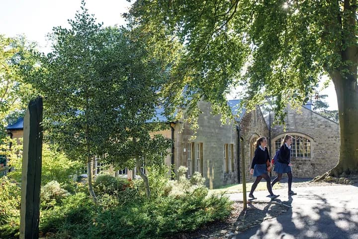 Students in the school grounds