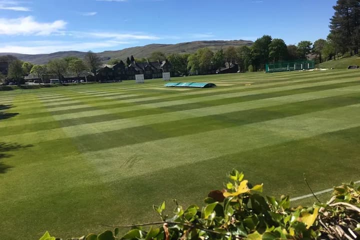 Cricket pitch and the fells
