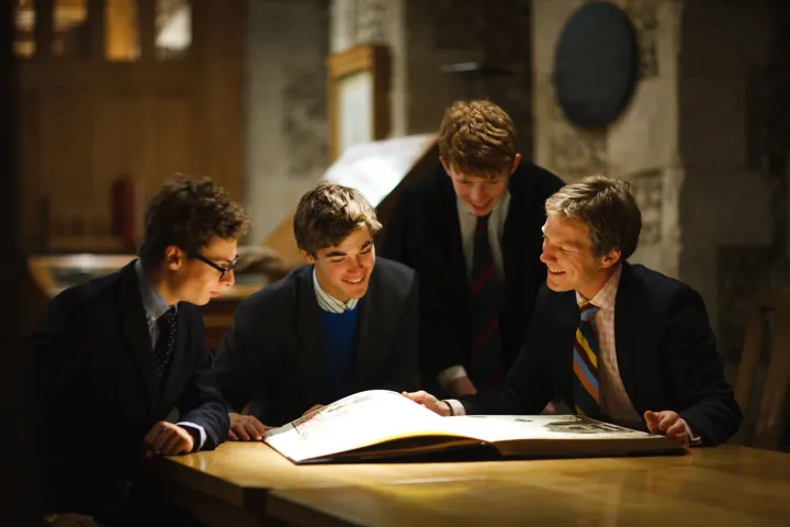 Students studying together