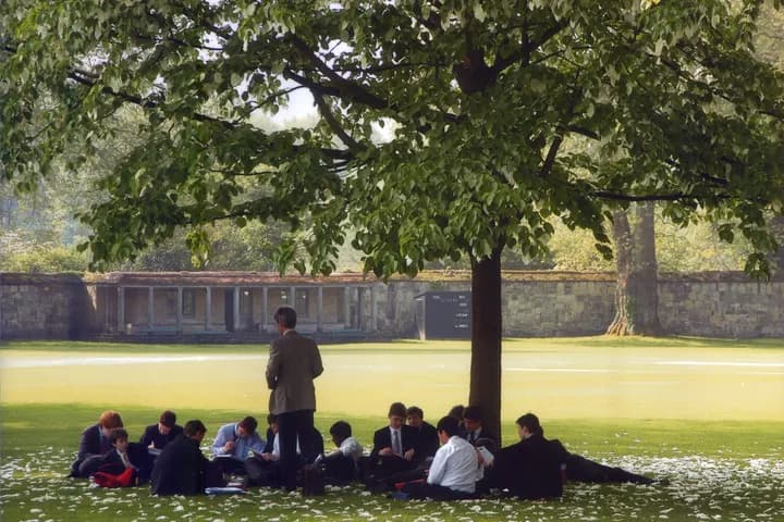Students in Meads at Winchester College